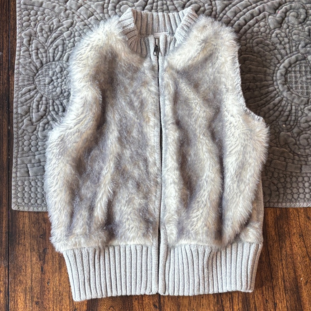 Gymboree Light Gray Fuzzy Vest